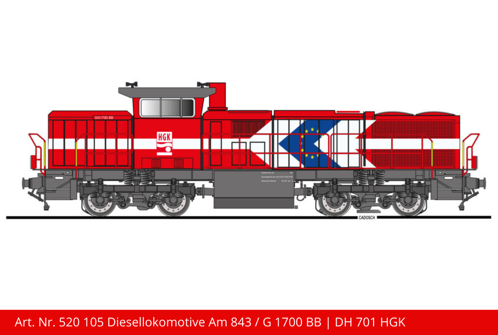 Diesellokomotive Am 843 / G 1700 BB | Betr. Nr. DH 701