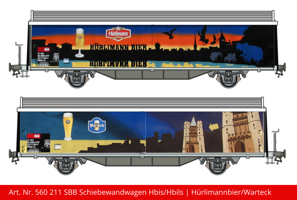 SBB Schiebewandwagen Hbis/Hbils | Betriebsnummer.21 RIV 85 SBB-CFF 237 0 304-7