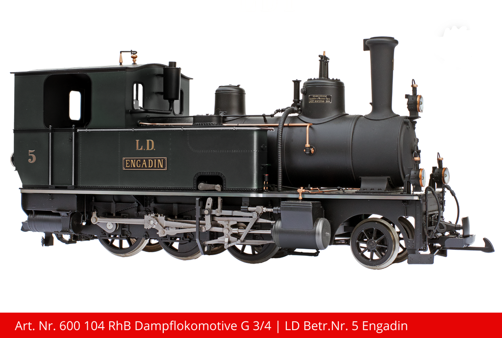 RhB Dampflokomotive G 3/4 | LD Betr.Nr. 5 Engadin