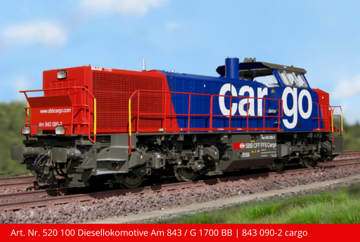 [520 100] Diesellokomotive Am 843 / G 1700 BB | Betr. Nr. 843 090-2