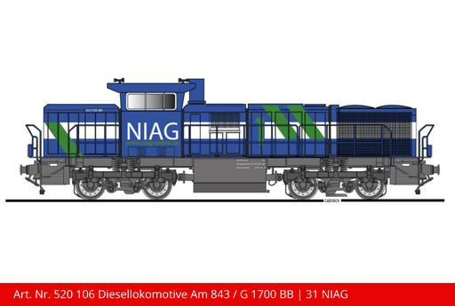 [520 106] Diesellokomotive Am 843 / G 1700 BB | Betr. Nr. 31
