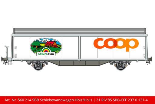 [560 214] SBB Schiebewandwagen Hbis/Hbils | Betriebsnummer.21 RIV 85 SBB-CFF 237 0 131-4
