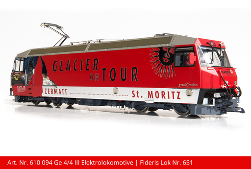 [610 094] RhB Ge 4/4 III Elektrolokomotive | Fideris Lok Nr.651