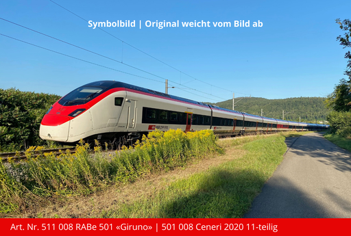 [511 008] Elektrischer Hochgeschwindigkeits-Triebzug SBB RABe 501 «Giruno» | Triebzug Nr. - 501008 CENERI
