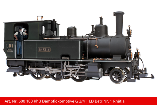 [600 100] RhB Dampflokomotive G 3/4 | LD Betr.Nr. 1 Rhätia