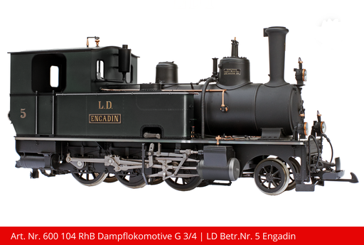 [600 104] RhB Dampflokomotive G 3/4 | LD Betr.Nr. 5 Engadin