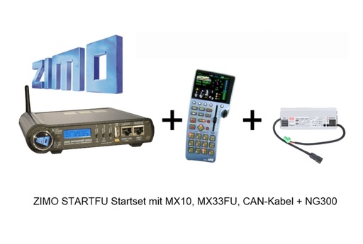 [700010] ZIMO STARTFU STARTSET MIT MX10, MX33FU, CAN-KABEL + NG300