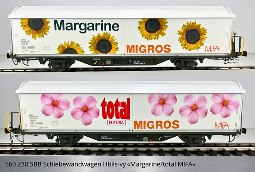 [560 230] SBB Schiebewandwagen Hbis/Hbils «Margerine/total MIFA»